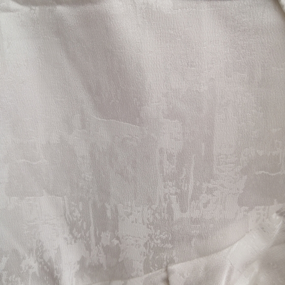 Self-Portrait Long Sleeve White Asymmetric Ruffle Jacquard Mini Dress 6 Formal - Picture 10 of 17